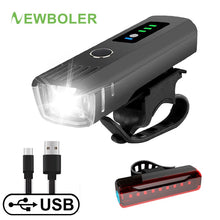 Load image into Gallery viewer, NEWBOLER Smart Rechargeable Bike Front and Rear Light Set