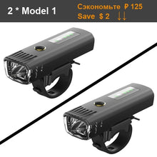 Load image into Gallery viewer, NEWBOLER Smart Rechargeable Bike Front and Rear Light Set