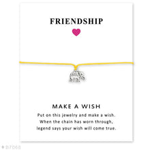 Load image into Gallery viewer, Bicycle Bike Charm Card Bracelets Bronze Jewelry Light Brown Wax Cords Women Men Girl Boy Christmas Gift