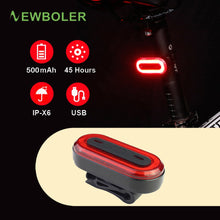 Load image into Gallery viewer, New 120 Lumens USB Rechargeable Bicycle Rear Tail Light
