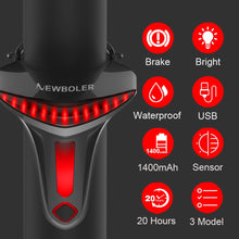 Load image into Gallery viewer, NEWBOLER Sensor Bike Brake Tail Light Auto Start Stop
